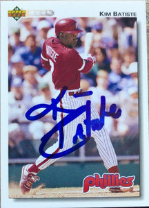 Kim Batiste Autographed 1992 Upper Deck #422