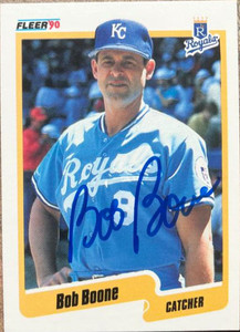 Bob Boone Autographed 1990 Fleer #102