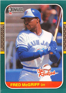 1987 Donruss Rookies #31 Fred McGriff NM-MT Toronto Blue Jays 