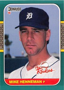 1987 Donruss Rookies #32 Mike Henneman NM-MT RC Rookie Detroit Tigers 