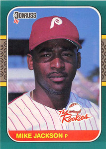 1987 Donruss Rookies #36 Mike Jackson NM-MT RC Rookie Philadelphia Phillies 