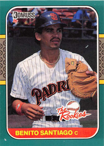 1987 Donruss Rookies #44 Benito Santiago NM-MT San Diego Padres 