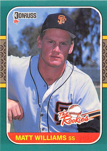 1987 Donruss Rookies #45 Matt Williams NM-MT RC Rookie San Francisco Giants 