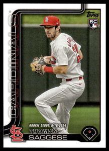 2025 Topps Update #US21 Thomas Saggese Rookie Debut NM-MT St. Louis Cardinals 