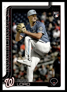 2025 Topps Update #US39 Brad Lord NM-MT RC Rookie Washington Nationals 