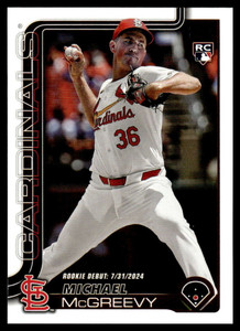 2025 Topps Update #US60 Michael McGreevy Rookie Debut NM-MT St. Louis Cardinals 