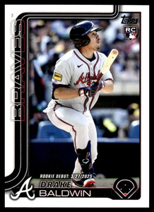 SOLD 191215 2025 Topps Update #US113 Drake Baldwin Rookie Debut NM-MT Atlanta Braves 