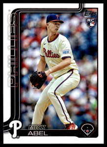 2025 Topps Update #US127 Mick Abel NM-MT RC Rookie Philadelphia Phillies 