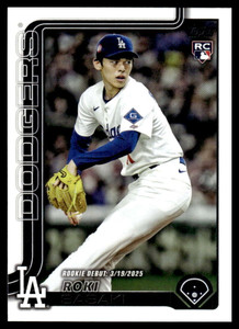 2025 Topps Update #US199 Roki Sasaki Rookie Debut NM-MT Los Angeles Dodgers 
