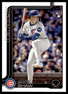 2025 Topps Update #US200 Matt Shaw NM-MT RC Rookie Chicago Cubs 