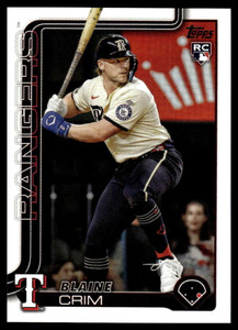 2025 Topps Update #US205 Blaine Crim NM-MT RC Rookie Texas Rangers 
