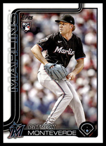 2025 Topps Update #US211 Patrick Monteverde NM-MT RC Rookie Miami Marlins 