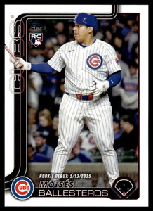 2025 Topps Update #US236 Moises Ballesteros Rookie Debut NM-MT Chicago Cubs 