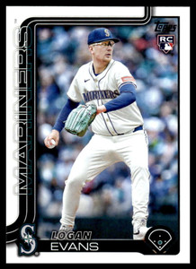 2025 Topps Update #US302 Logan Evans NM-MT RC Rookie Seattle Mariners 