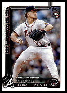 2025 Topps Update #US327 Spencer Schwellenbach Rookie Debut NM-MT Atlanta Braves 