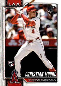 2026 Topps #147 Christian Moore NM-MT RC Rookie Los Angeles Angels 