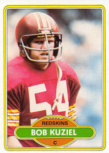 1980 Topps #104 Bob Kuziel VG  Washington Redskins 