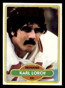 1980 Topps #124 Karl Lorch VG  RC Rookie Washington Redskins 