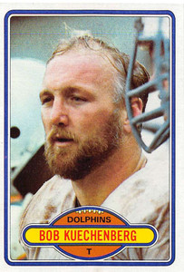 1980 Topps #136 Bob Kuechenberg VG  Miami Dolphins 
