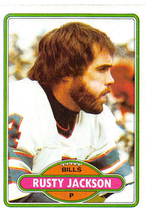 1980 Topps #142 Rusty Jackson VG  Buffalo Bills 