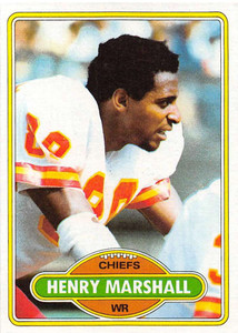1980 Topps #233 Henry Marshall VG  Kansas City Chiefs 