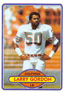 1980 Topps #242 Larry Gordon VG  Miami Dolphins 
