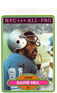 1980 Topps #295 David Hill AP VG  Detroit Lions 