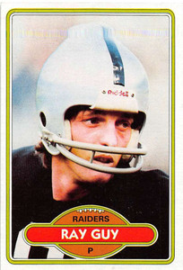 1980 Topps #310 Ray Guy VG  Oakland Raiders 