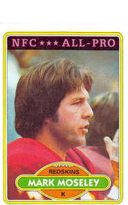 1980 Topps #320 Mark Moseley UER VG  Washington Redskins 