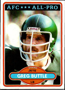 1980 Topps #340 Greg Buttle AP VG  New York Jets 