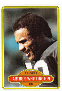 1980 Topps #358 Arthur Whittington VG  Oakland Raiders 