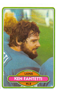 1980 Topps #444 Ken Fantetti VG  Detroit Lions 