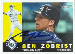 Ben Zobrist Autographed 2009 Topps Heritage #689 SP