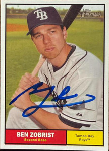 Ben Zobrist Autographed 2010 Topps Heritage #355 