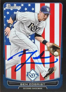 Ben Zobrist Autographed 2012 Bowman - International #155 