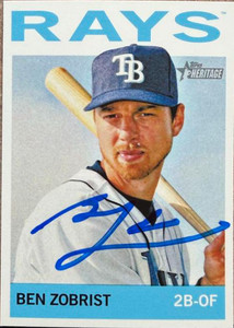 Ben Zobrist Autographed 2013 Topps Heritage #36 