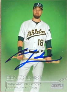 Ben Zobrist Autographed 2015 Stadium Club #138 