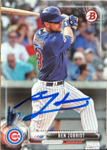 Ben Zobrist Autographed 2017 Bowman #65  