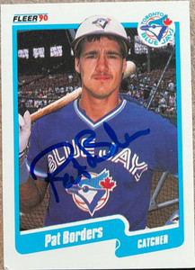 Pat Borders  Autographed 1990 Fleer #77