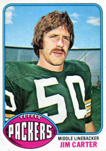 1976 Topps #141 Jim Carter VG Green Bay Packers 