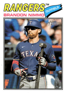 2026 Topps Heritage #119 Brandon Nimmo NM-MT  Texas Rangers 