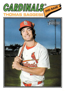 2026 Topps Heritage #230 Thomas Saggese NM-MT  St. Louis Cardinals 