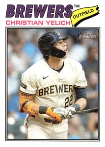 2026 Topps Heritage #332 Christian Yelich NM-MT  Milwaukee Brewers 