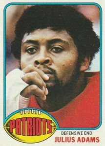 1976 Topps #348 Julius Adams VG New England Patriots 