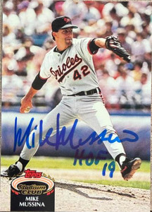 Mike Mussina HOF 19 Autographed 1992 Stadium Club #225