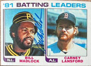 Bill Madlock Autographed 1982 Topps #161 Batting Leaders Signed Card
