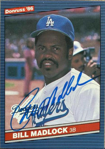 Bill Madlock Autographed 1986 Donruss #617 Los Angeles Dodgers Card