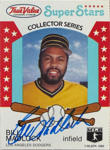 Bill Madlock Autographed 1986 True Value Superstars #23 Pittsburgh Pirates Card