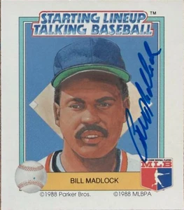 Bill Madlock Autographed 1988 Parker Brothers Starting Lineup Talking Baseball #19 Detroit Tigers Card