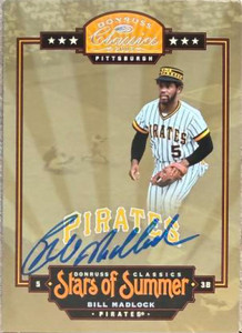 Bill Madlock Autographed 2005 Donruss Classics Stars of Summer #BOS-3 /1000 Card Pirates